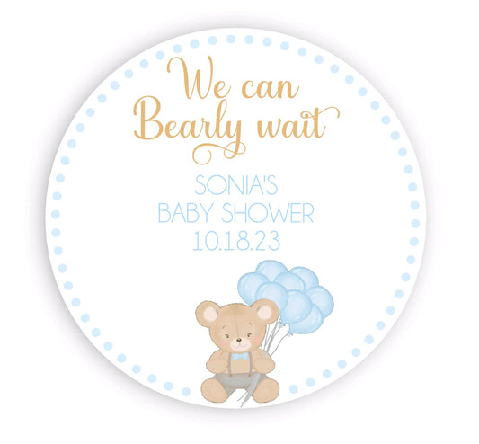 Teddy Bear Baby Shower Stickers, baby shower favors, Thank you stickers, circle stickers round labels - circle stickers - teddy bear stickers - teddy bear labels - teddy envelope seals