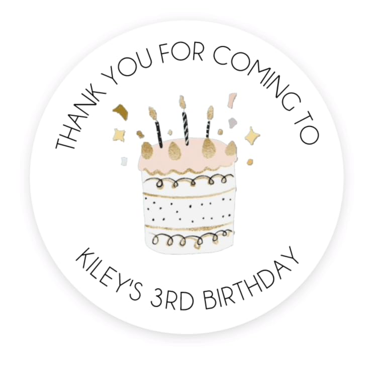 Personalized Gift Stickers, Happy Birthday Favor Stickers for Kids, Party Favor Stickers