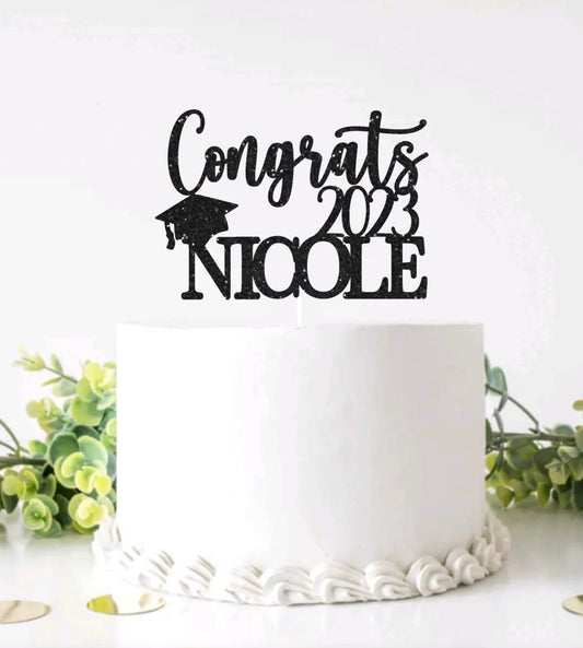 2023 Graduation Cake Topper, Custom Graduation Cake Topper, Congrats Custom Personalized Name Cake Topper, Class of 2023