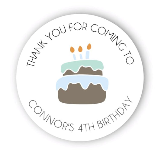 Personalized Gift Stickers, Happy Birthday Favor Stickers for Kids, Party Favor Stickers