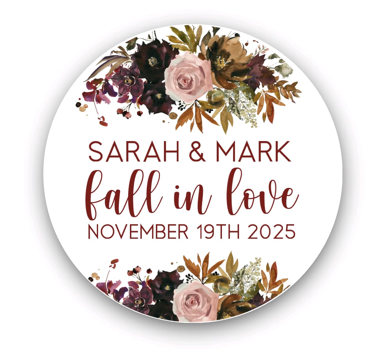 Fall in Love Stickers - Thank you Wedding Stickers - Wedding Stickers - Anniversary Stickers - Bridal Shower