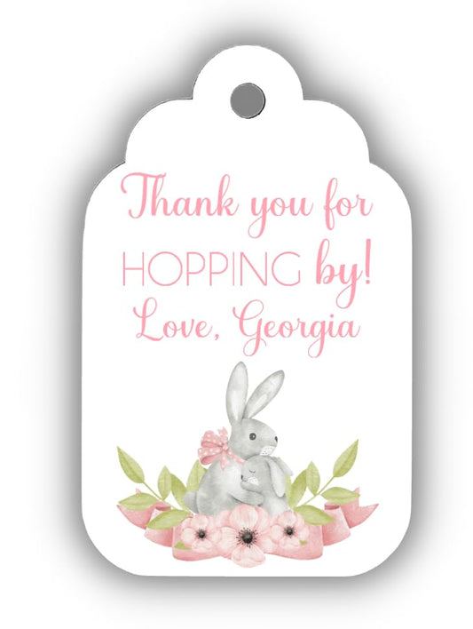 Some Bunny Is One Favor Thank You Tags, On The Way Baby Shower Tag, Thank You Favor Bag Sticker Tags, Some Bunny Decorations, First Birthday, Spring Birthday