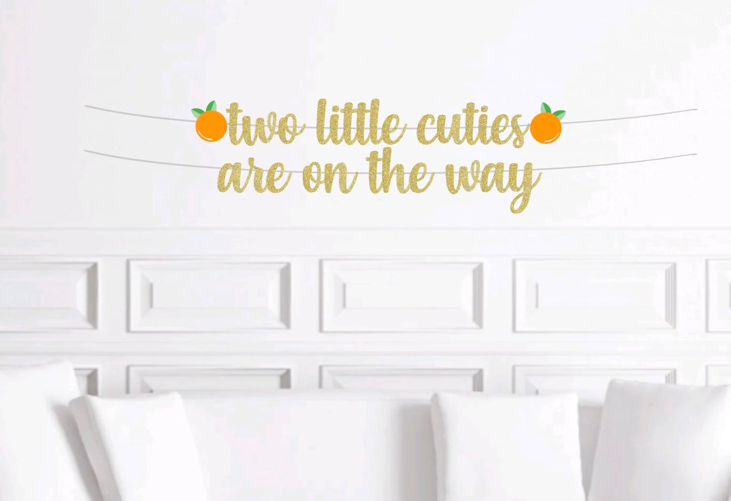 Two little cuties are on the way banner