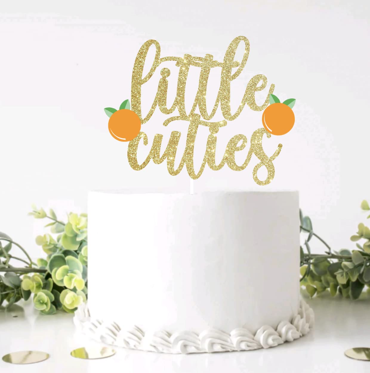 Little Cuties Cake Topper, Twin Little Cutie Topper, Little Cutie Is On The Way, Little Cutie Party Decorations, Clementine Theme Baby Shower Birthday Party