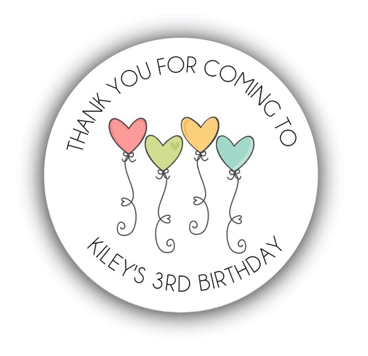 Personalized Gift Stickers, Happy Birthday Favor Stickers for Kids, Party Favor Stickers