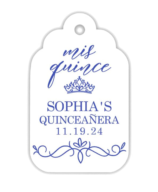 Personalized Quinceañera Favor Tags with String, Classic Thank You for Celebrating with Me Gift Tags with Custom Photo for Mis Quince Años, XV, 15th Birthday, Favor Gifts