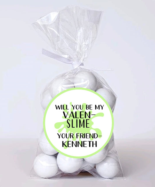 Personalized Kid's Valentine's Treat Stickers Valentine's Day Party Favor Label - Choose your size