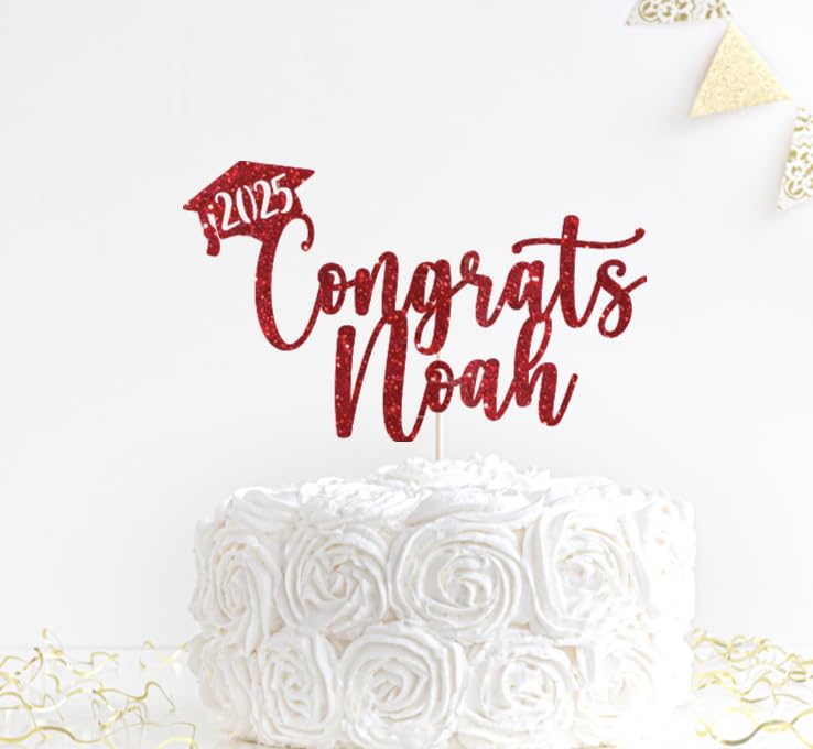 2025 Graduation Cake Topper, Custom Graduation Cake Topper, Congrats Custom Personalized Name Cake Topper, Class of 2025