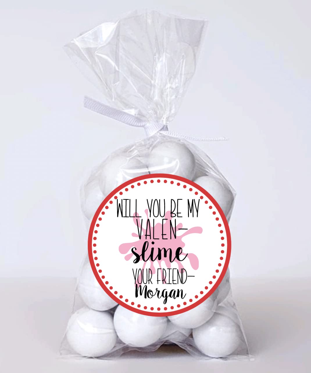 Personalized Kid's Valentine's Treat Stickers Valentine's Day Party Favor Label - Choose your size