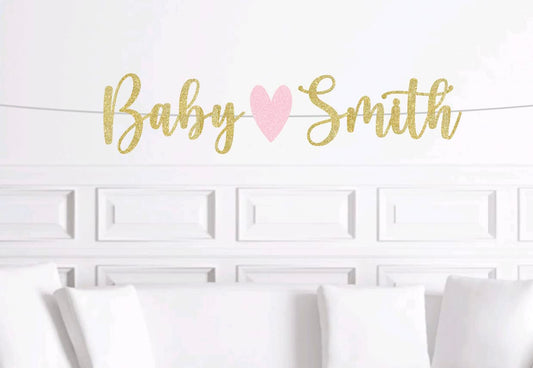 Personalized Baby Shower Banner – Custom Size, Colors & Glitter, Gender Reveal
