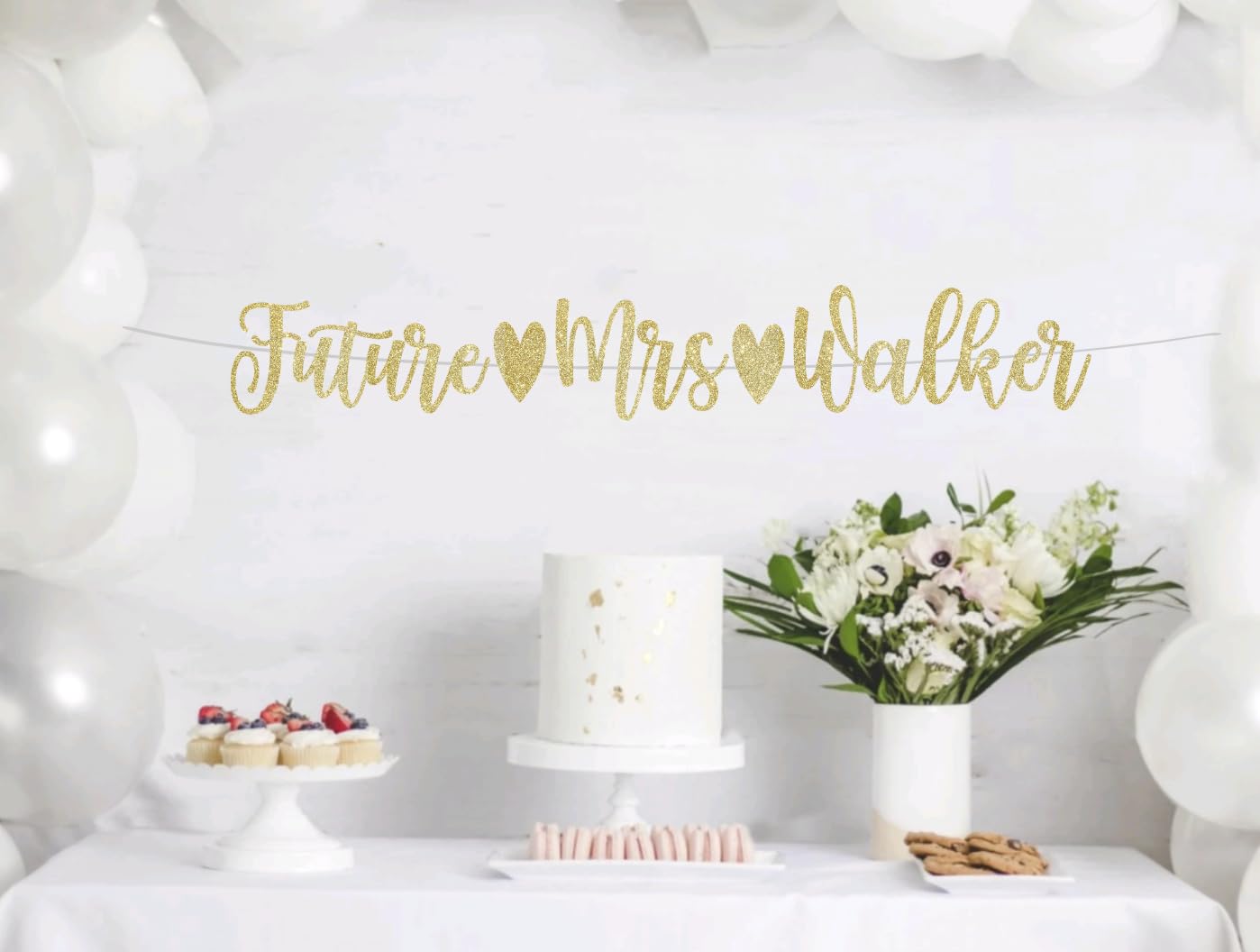 Personalized Future Mrs Bridal Shower Wedding Banner