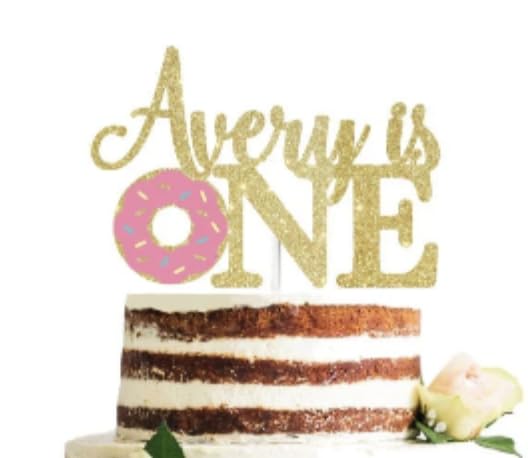 Custom Donut One Cake Topper, Donut Grow Up Topper, Sweet One Cake Topper, Donut Cake Topper, Donut Name Cake Topper, Custom Name Topper