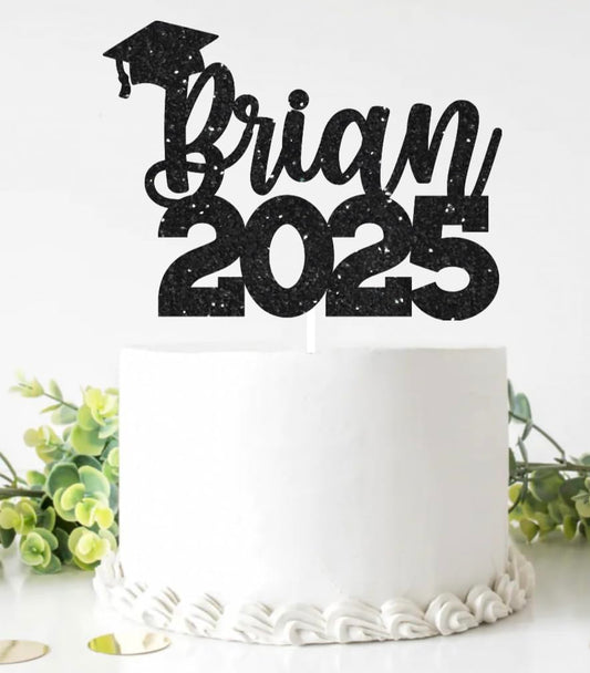Personalized Graduation Cake Topper 2025 | Customised Grad Cap Decoration Gifts | Customized Commencement, Personalised Decor Class of 2025
