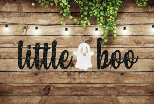 A Little Boo is Almost Due Banner - Halloween Baby Shower Hanging Sign, October Baby, Happy Boo Day Birthday, Fall Party Decorations Supplies