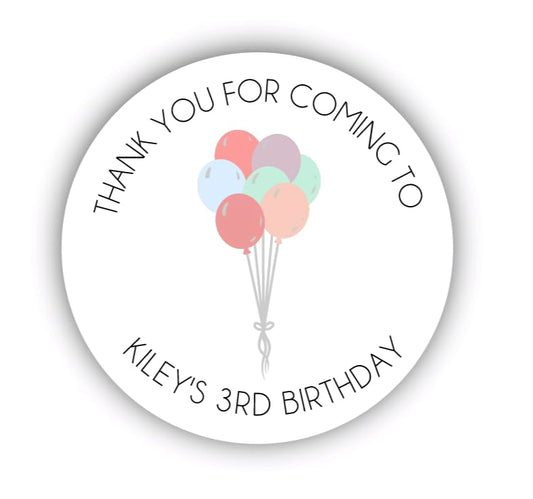Personalized Gift Stickers, Happy Birthday Favor Stickers for Kids, Party Favor Stickers