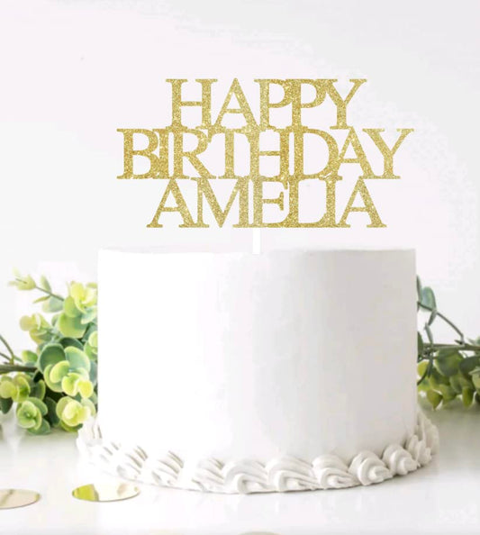 Custom Cake Topper, Glitter colors, Custom Text Cake Topper, Birthday, Bride, Wedding, Graduate, Retirement, Baby Shower, Bridal Shower