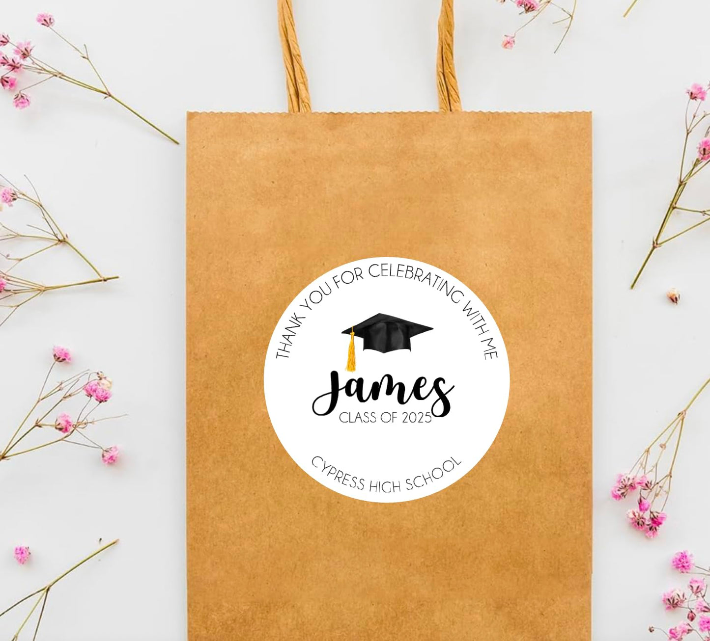 Graduation Party Favor Labels, Graduation Party Favor Stickers, Custom Graduation Party Favor Labels, Class of 2025