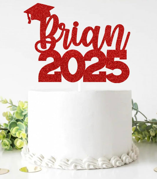 2025 Graduation Cake Topper, Custom Graduation Cake Topper, Congrats Custom Personalized Name Cake Topper, Class of 2025