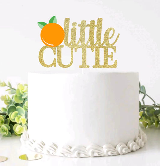 Little Cutie Cake Topper, A Little Cutie Is On The Way, Little Cutie Party Decorations, Clementine Theme Baby Shower Birthday Party