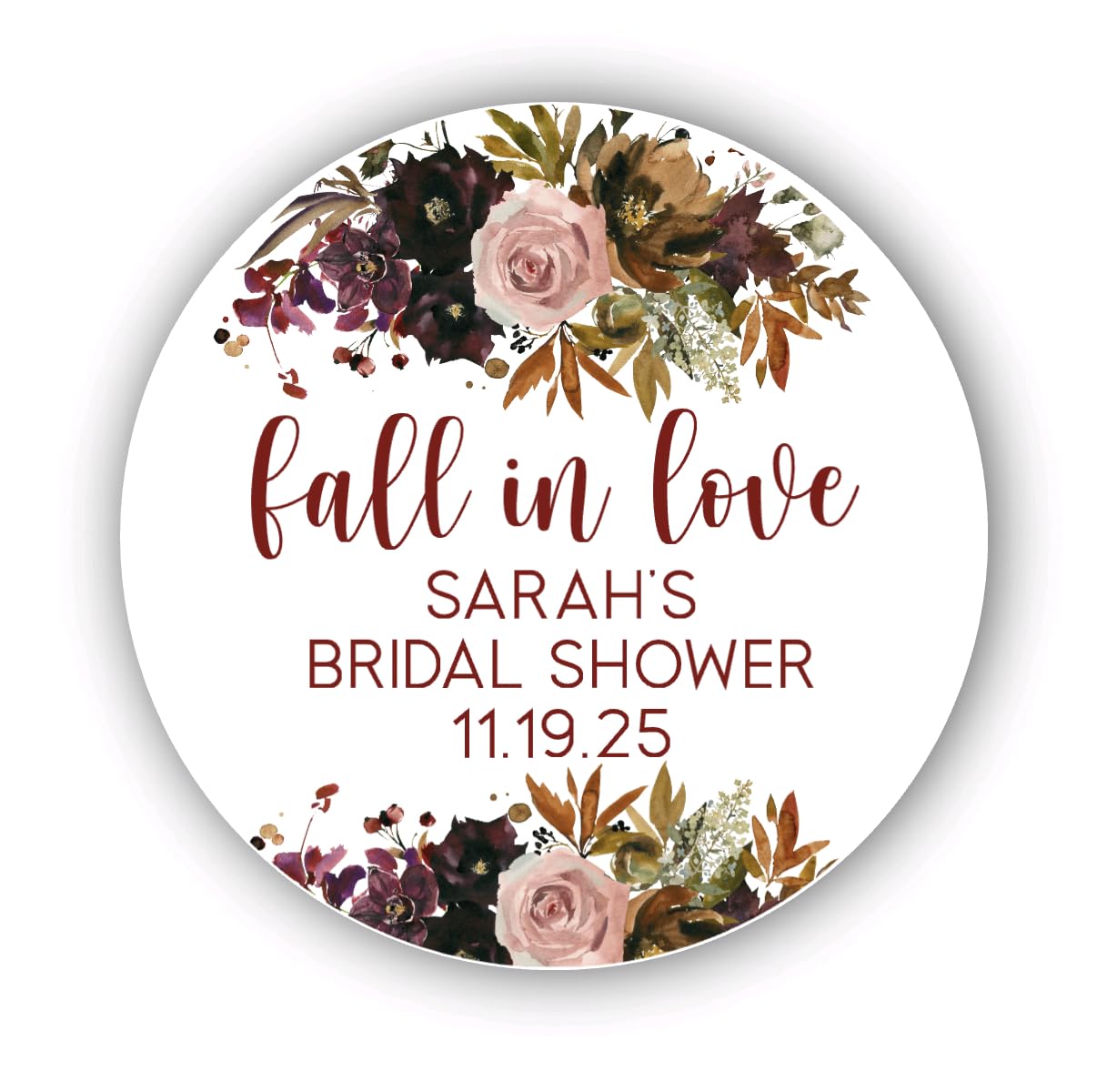 Fall in Love Stickers - Bridal Shower Thank You Stickers - Wedding Stickers - Anniversary Stickers - Bridal Shower Decorations