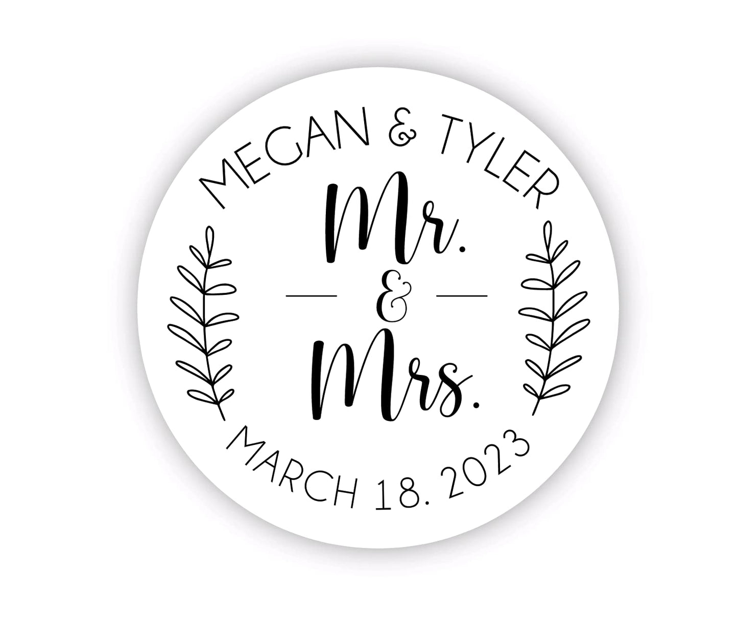 Greenery Wedding Stickers for Welcome Bags, Wedding Favor Stickers, Woodland Greenery Themed Party, Custom Thank You Stickers
