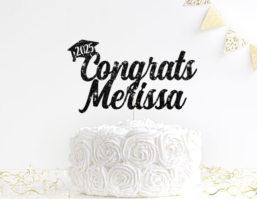 Graduation Cake Topper, Custom Graduation Cake Topper, Congrats Custom Personalized Name Cake Topper, Class of 2025