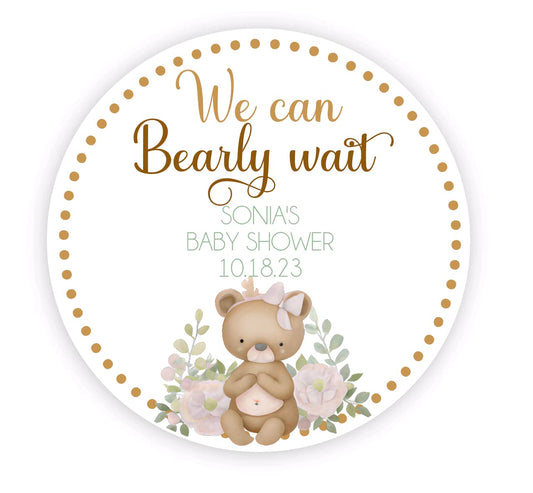 Teddy Bear Baby Shower Stickers, baby shower favors, Thank you stickers, circle stickers round labels - circle stickers - teddy bear stickers - teddy bear labels - teddy envelope seals