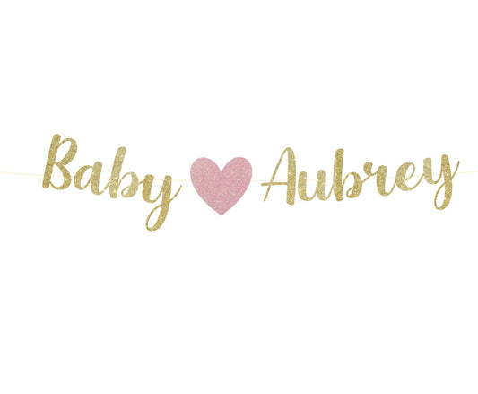 Personalized Baby Shower Banner – Custom Size, Colors & Glitter, Gender Reveal