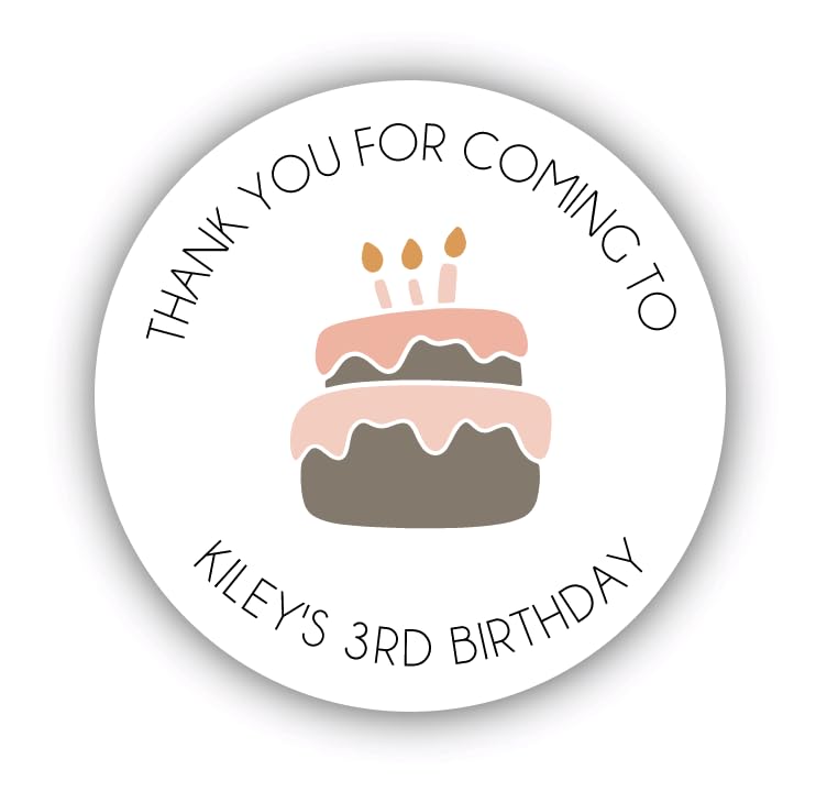 Personalized Gift Stickers, Happy Birthday Favor Stickers for Kids, Party Favor Stickers