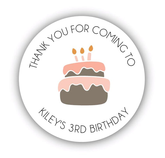 Personalized Gift Stickers, Happy Birthday Favor Stickers for Kids, Party Favor Stickers