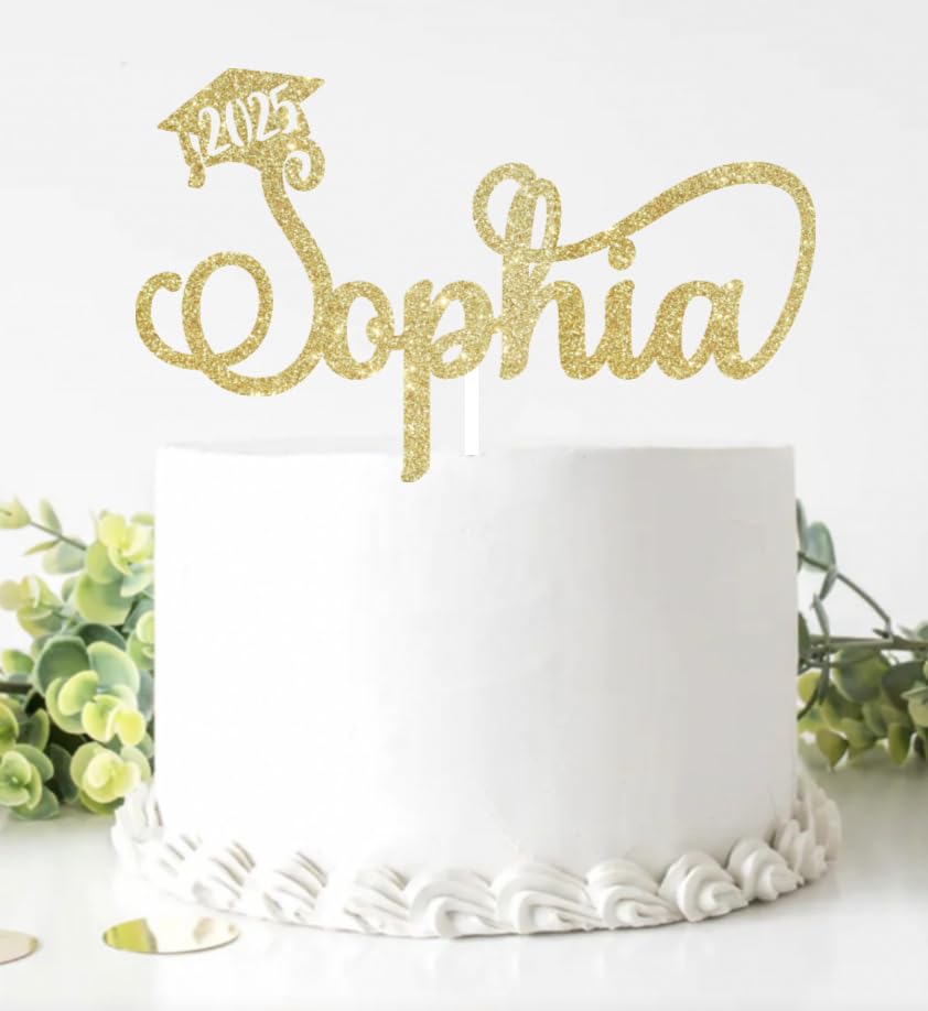 2025 Graduation Cake Topper, Custom Graduation Cake Topper, Congrats Custom Personalized Name Cake Topper, Class of 2025
