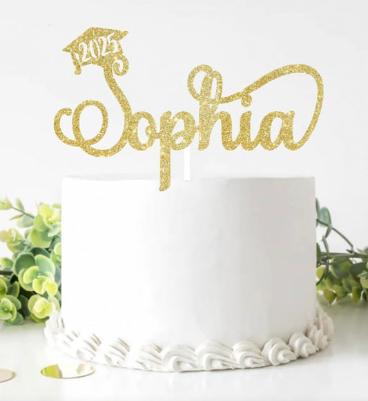 2025 Graduation Cake Topper, Custom Graduation Cake Topper, Congrats Custom Personalized Name Cake Topper, Class of 2025
