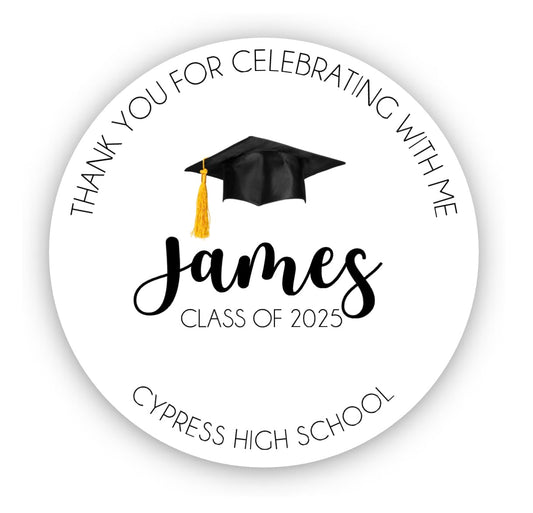 Graduation Party Favor Labels, Graduation Party Favor Stickers, Custom Graduation Party Favor Labels, Class of 2025