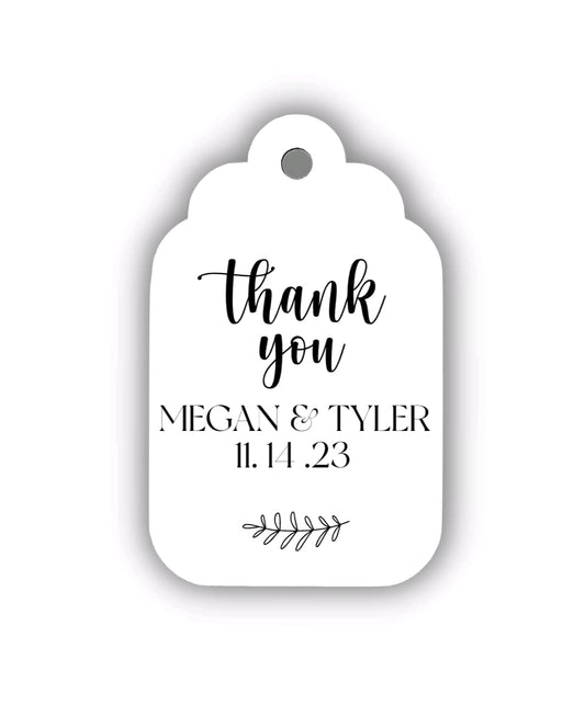 Wedding Tags for Welcome Bags, Wedding Favor Tags, Woodland Greenery Themed Party, Custom Thank You Tags