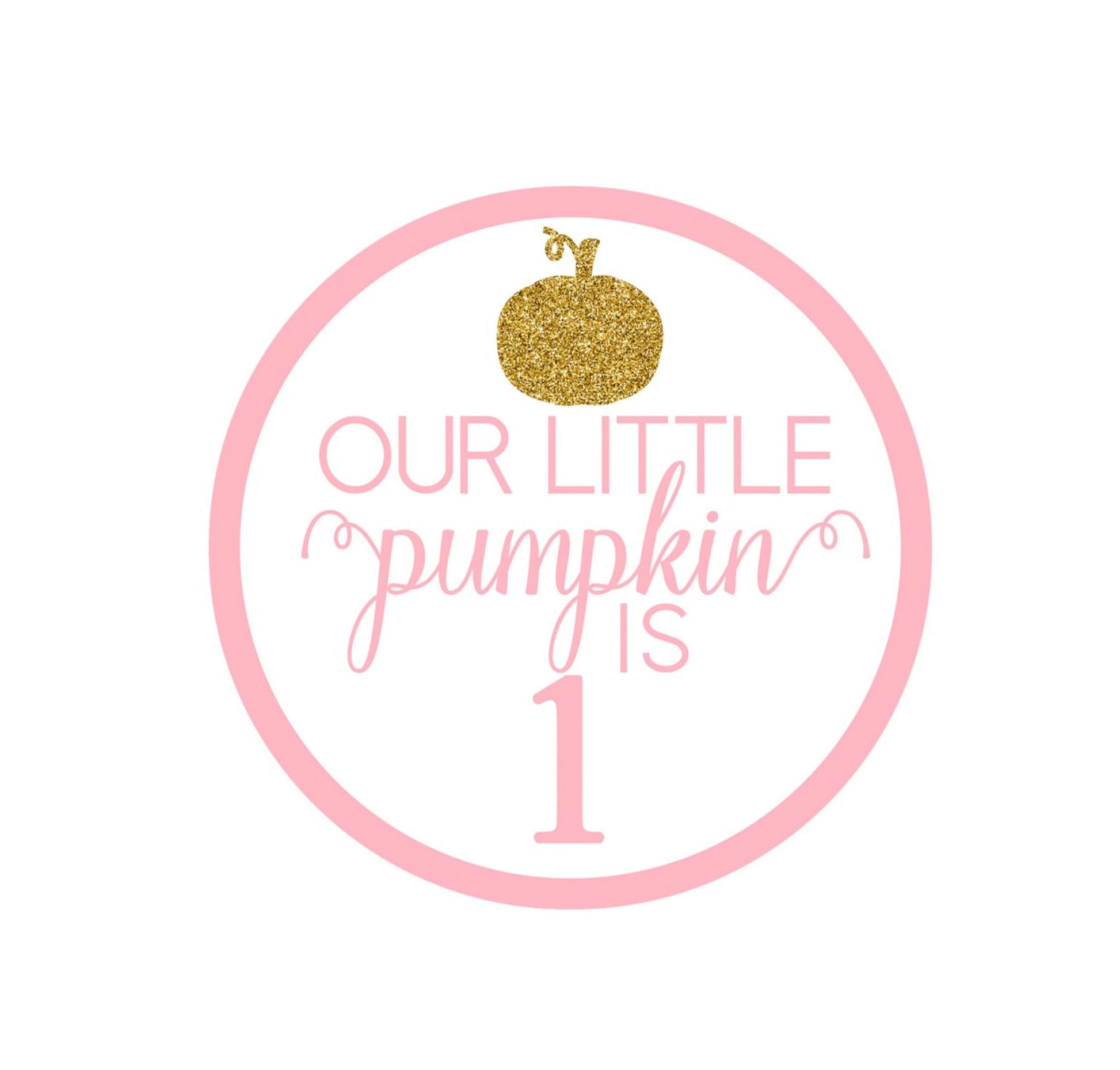 Our little pumpkin is one sticker - pumpkin birthday treat bag sticker - personalized stickers